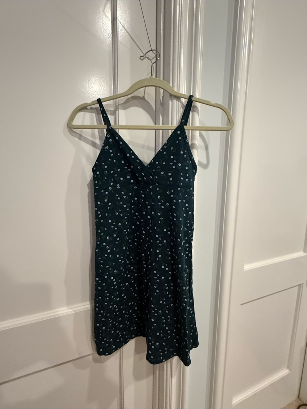 Brandy Melville Dark Teal Floral Slip Top